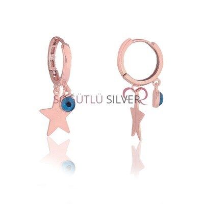 yıldız ve nazar boncuğu küpe SGTL3750