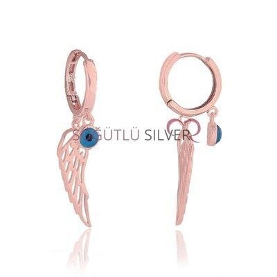 kanat ve nazar boncuğu küpe SGTL3751