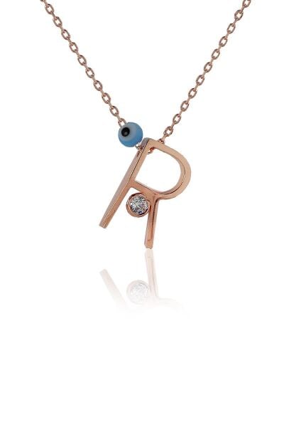 R Harf Gümüş Kolye SGTL4119