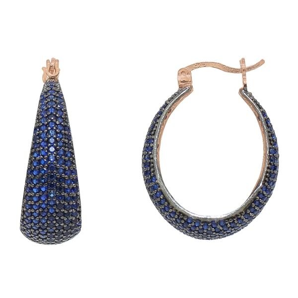 safir taşlı halka küpe SGTL2675