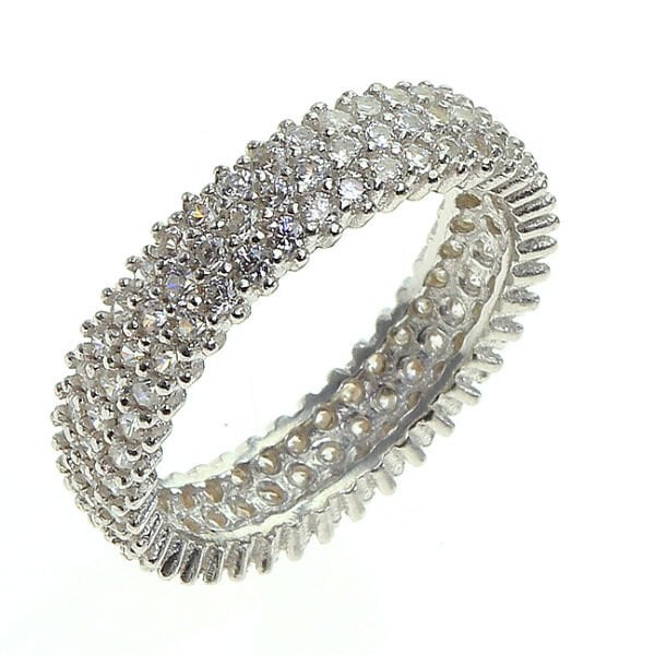 tamtur üç sıralı zirkon taşlı yüzük SGTL5733