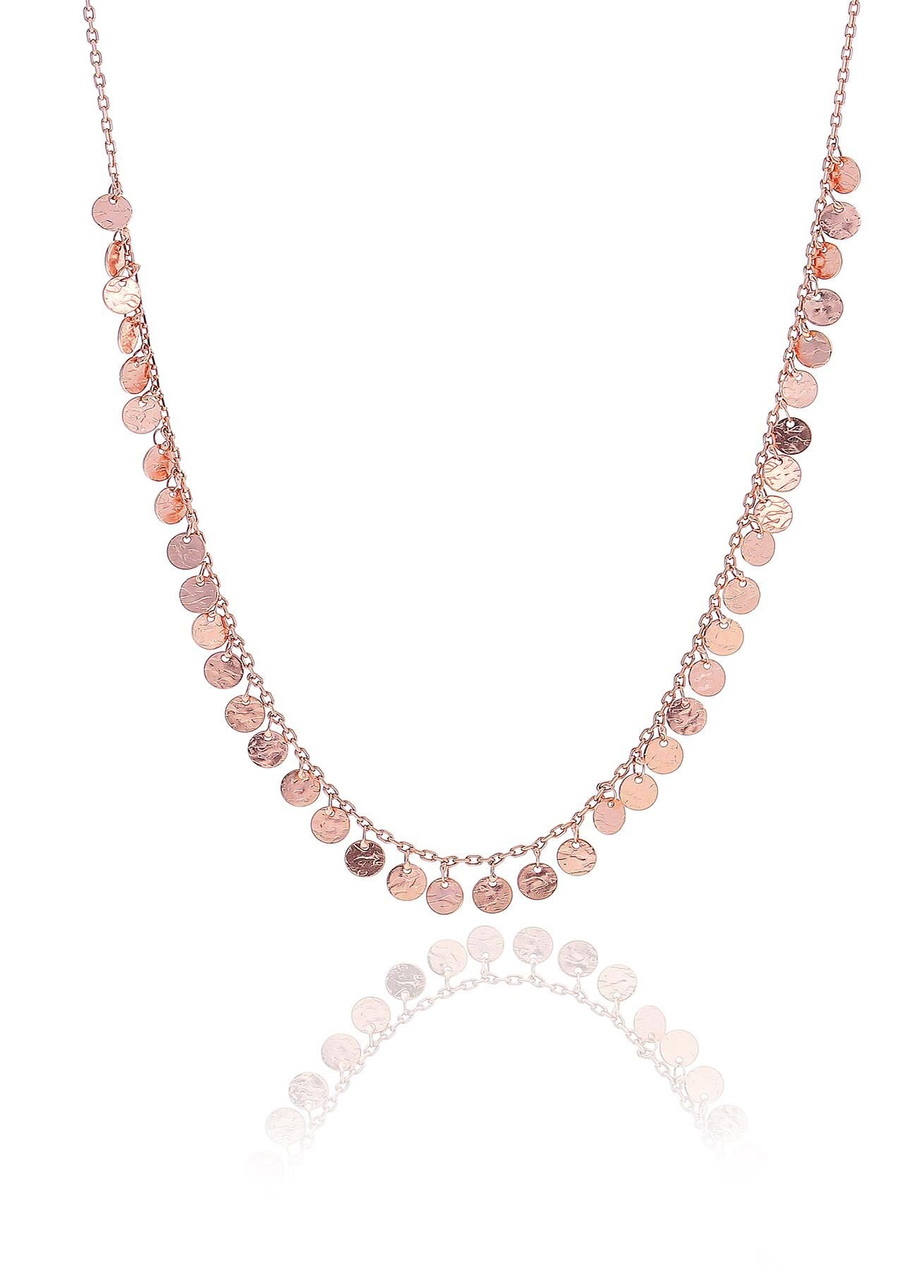 Gümüş rose dövme modeli pullu kolye SGTL10485ROSE