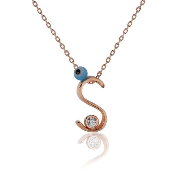 S Harf Gümüş Kolye SGTL4120