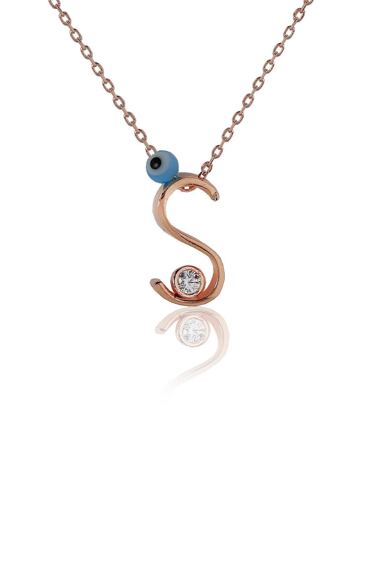 S Harf Gümüş Kolye SGTL4120