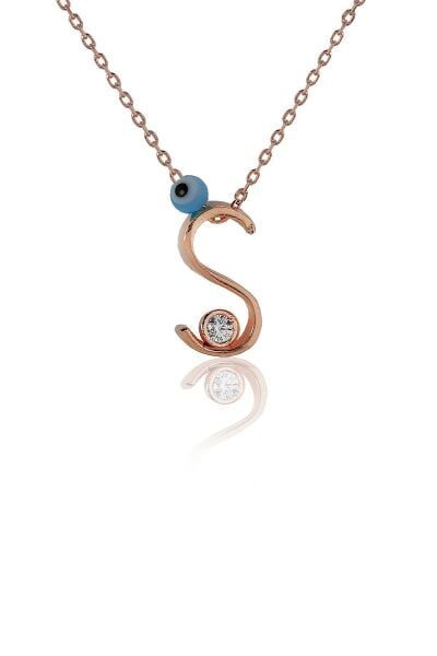 S Harf Gümüş Kolye SGTL4120