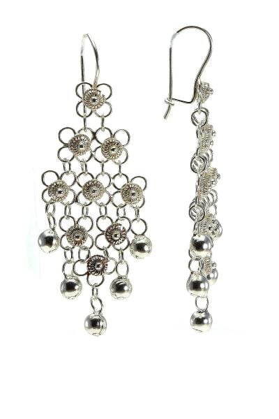 Telkari beş Sıra Kişniş Küpe SGTL6271