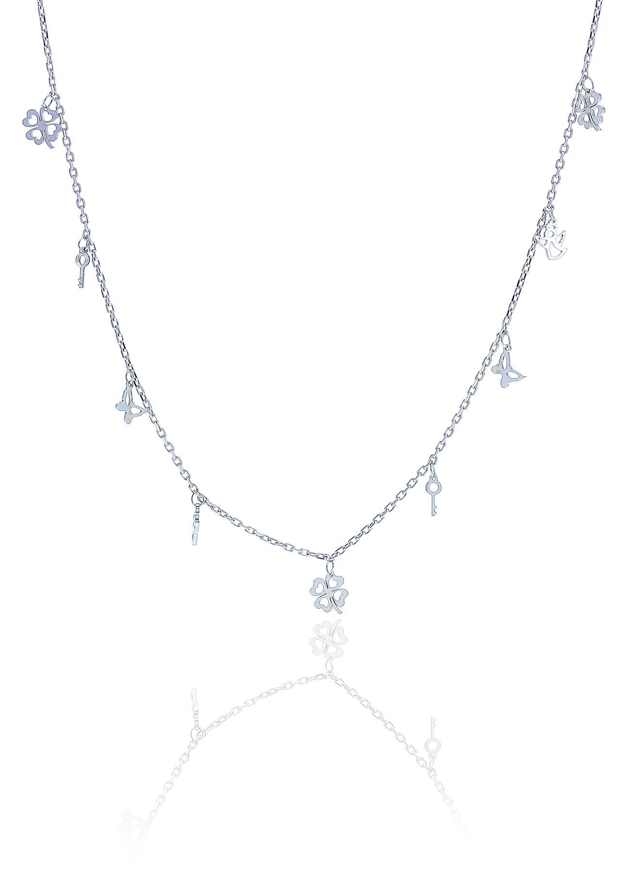 Gümüş rodyumlu kısmet  şans kolyesi  SGTL10486RODAJ