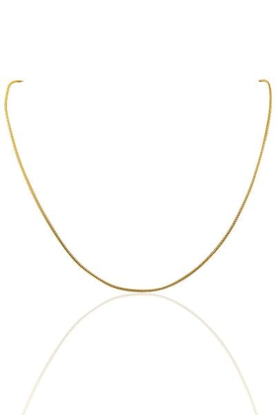 Gümüş yaldızlı 60 cm yılan modeli zincir SGTL10227GOLD