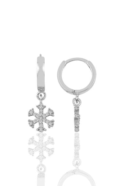 Gümüş kartanesi halka modeli küpe SGTL9845RODAJ