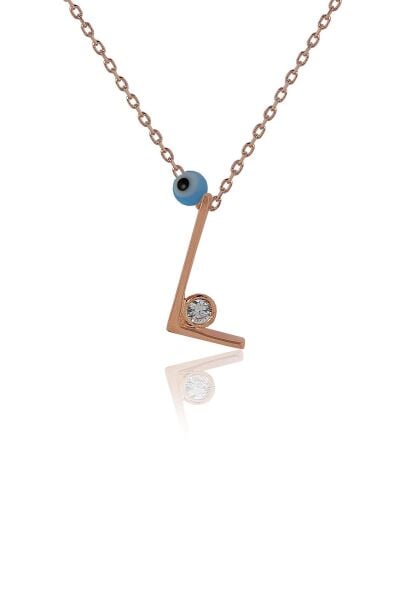 L Harf Gümüş Kolye SGTL4124