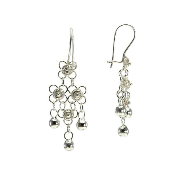 Telkari Üç sıra Kişniş Küpe SGTL6274