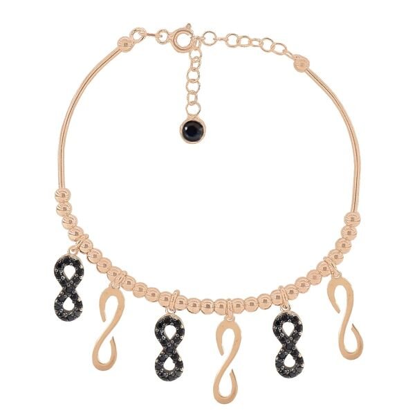 lazerli onix ve zirkon taşlı sonsuzluk bileklik SGTL2733