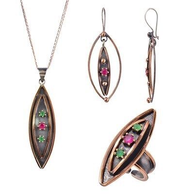 otantik ve doğaltaş üçlü set set8554