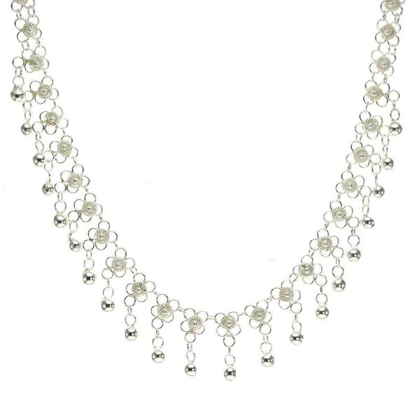 Midyat Gümüş Telkari Tek sıra Kişniş Takım SGTL6278