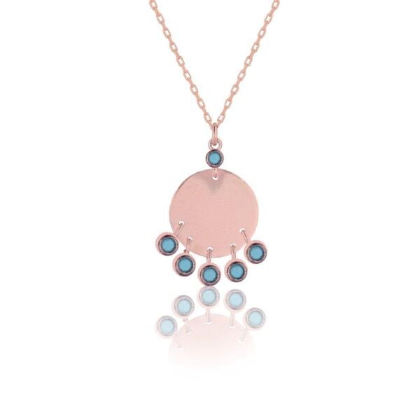 Kleopatra turkuaz taşlı kolye SGTL3762