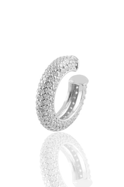 Gümüş  5 sıralı zirkon taşlı kıkırdak küpe SGTL11017RODAJ