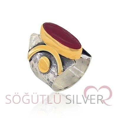 akik taşlı mekik dövme yüzük yuzuk4881