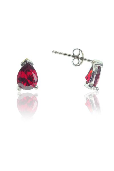 Mini damla kırmızı küpe SGTL8443
