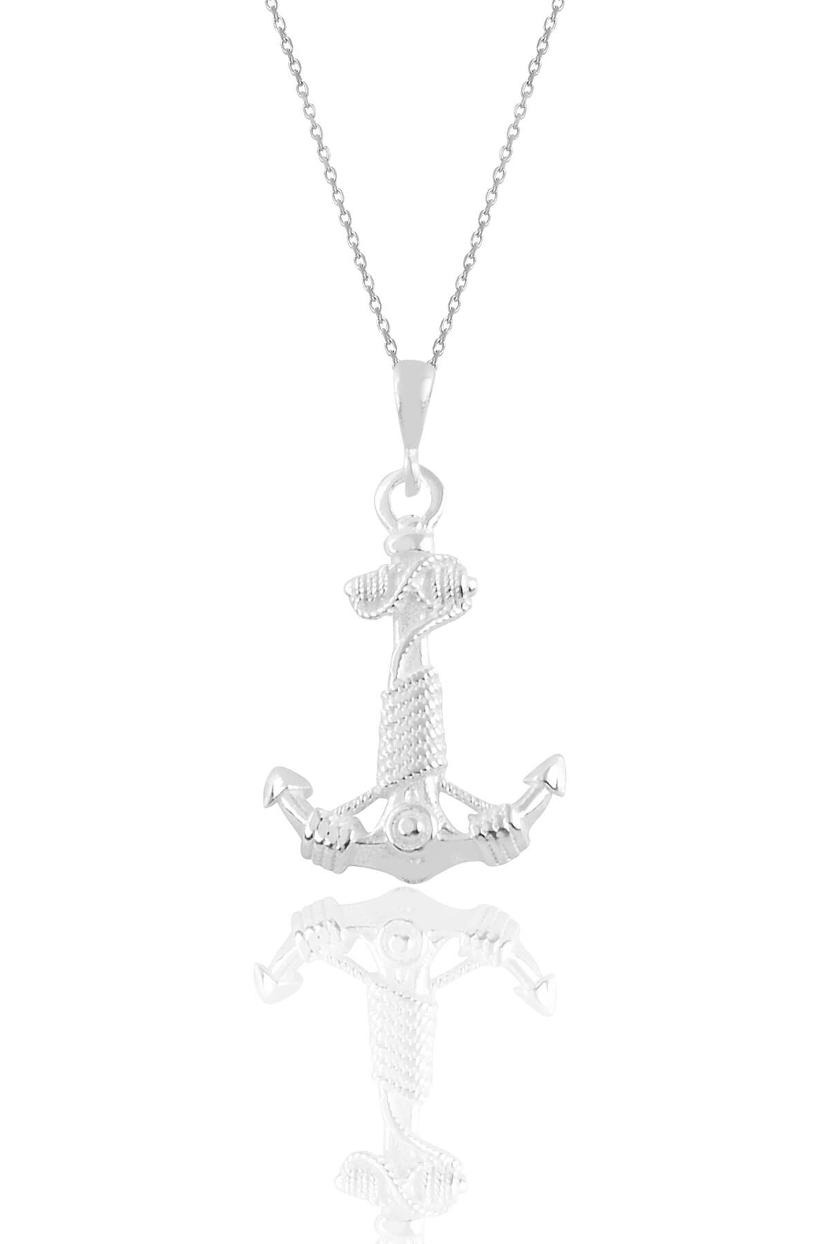 Gümüş denizci çapa modeli kolye SGTL11213RODAJ