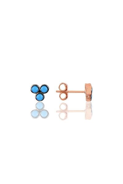 Gümüş mini tria küpe SGTL9880TURKUAZ