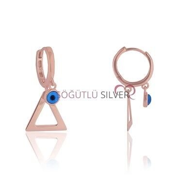 üçgen ve nazar boncuğu küpe SGTL3770