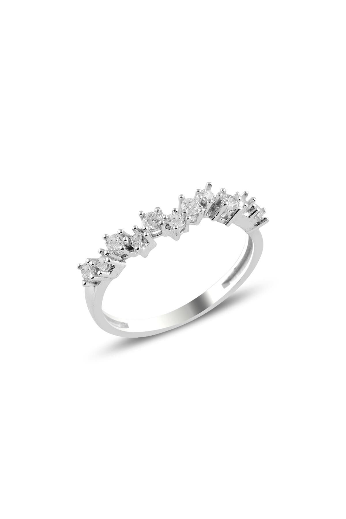 Gümüş rodyumlu pırlanta montürlü yüzük SGTL10982RODAJ