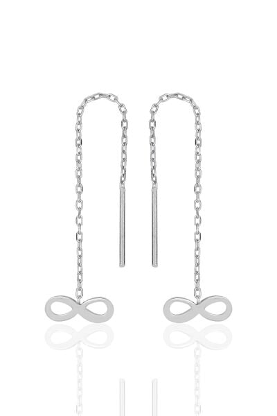 Gümüş rodyumlu sonsuzluk zincir küpe SGTL11948RODAJ