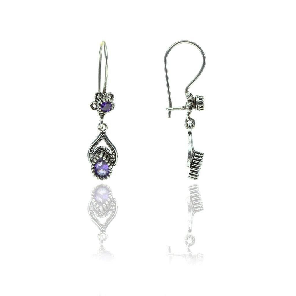 Ametis taşlı telkari küpe SGTL7912