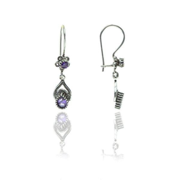 Ametis taşlı telkari küpe SGTL7912