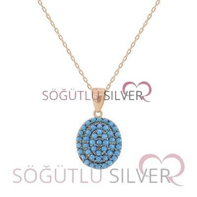 turkuaz taşlı mini üçlü set SGTL2748