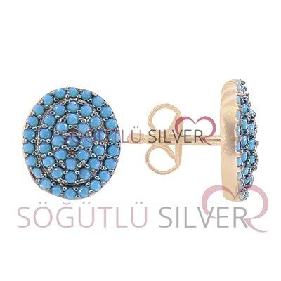 turkuaz taşlı mini üçlü set SGTL2748