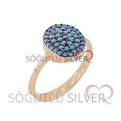 turkuaz taşlı mini üçlü set SGTL2748