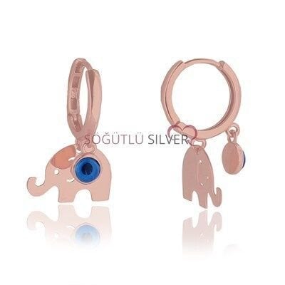 fil ve nazar boncuğu küpe SGTL3775