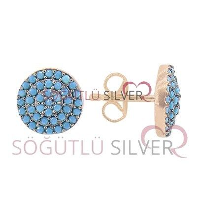 turkuaz taşlı mini üçlü set SGTL2747