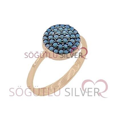 turkuaz taşlı mini üçlü set SGTL2747