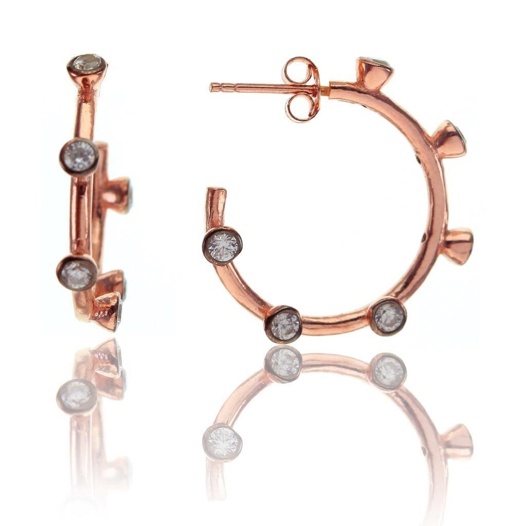 taşlı büyük boy halka küpe SGTL7915