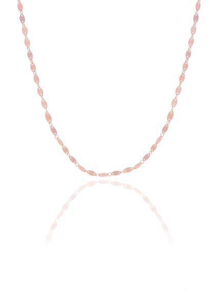 Gümüş rose mekik pullu kolye SGTL10496ROSE