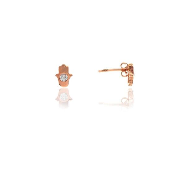 Mini pırlanta modeli fatma ana eli küpe SGTL7919