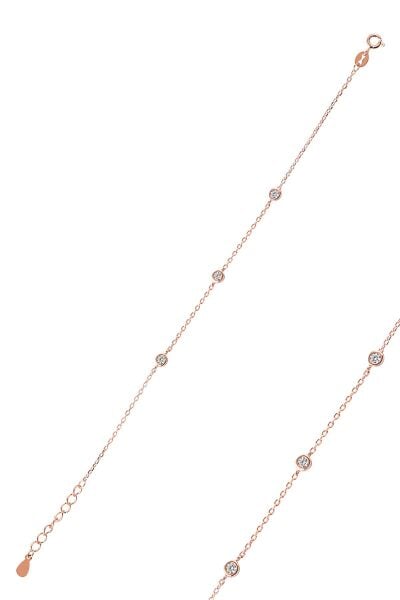 Gümüş rose zirkon taşlı bileklik SGTL9039