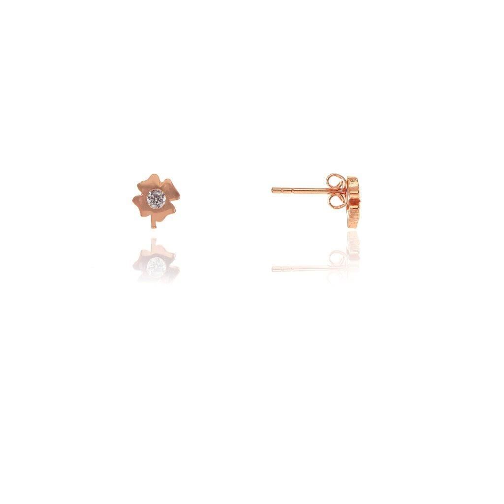 Mini pırlanta modeli yonca küpe SGTL7929