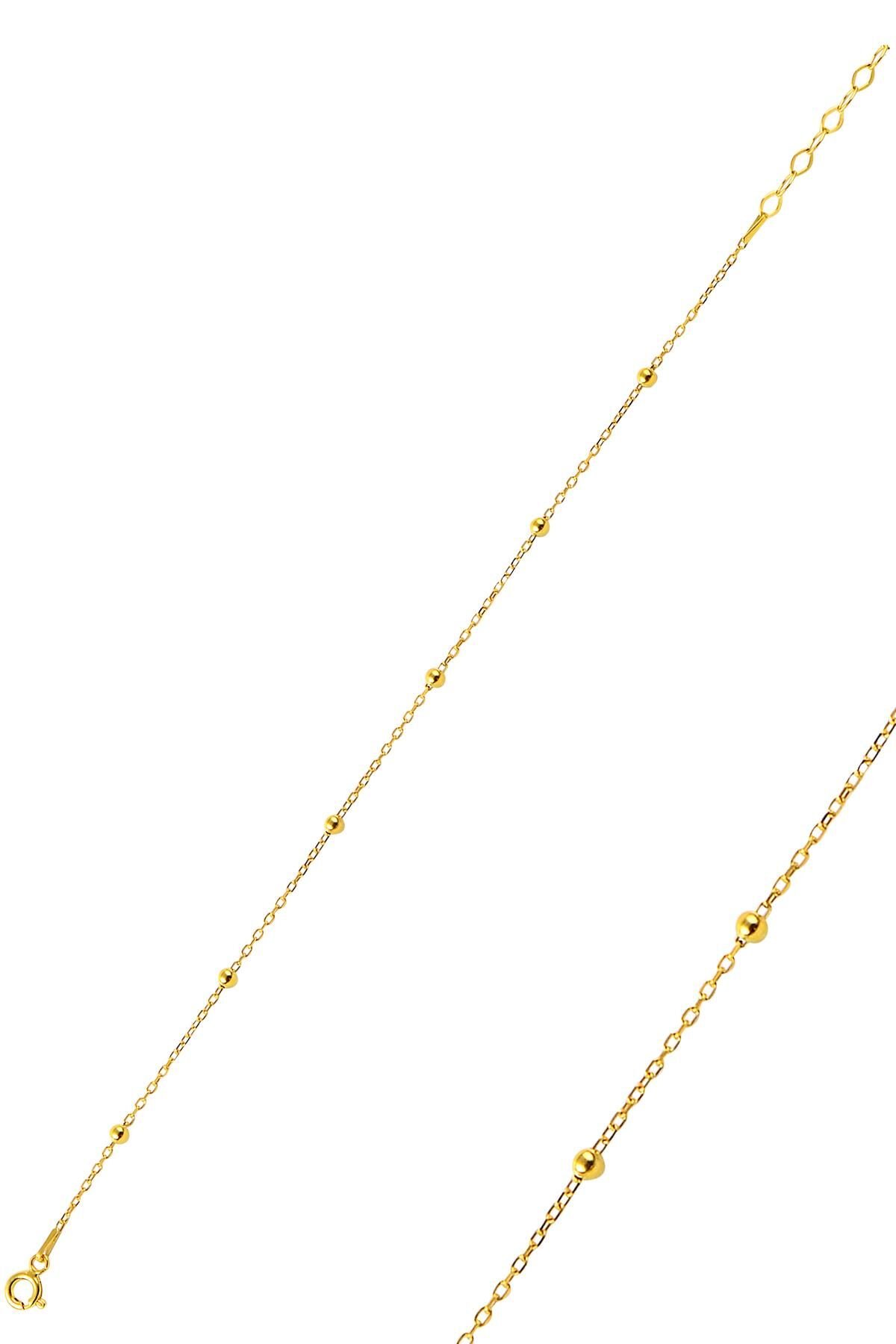Gümüş Altın rengi top top bileklik SGTL9670GOLD