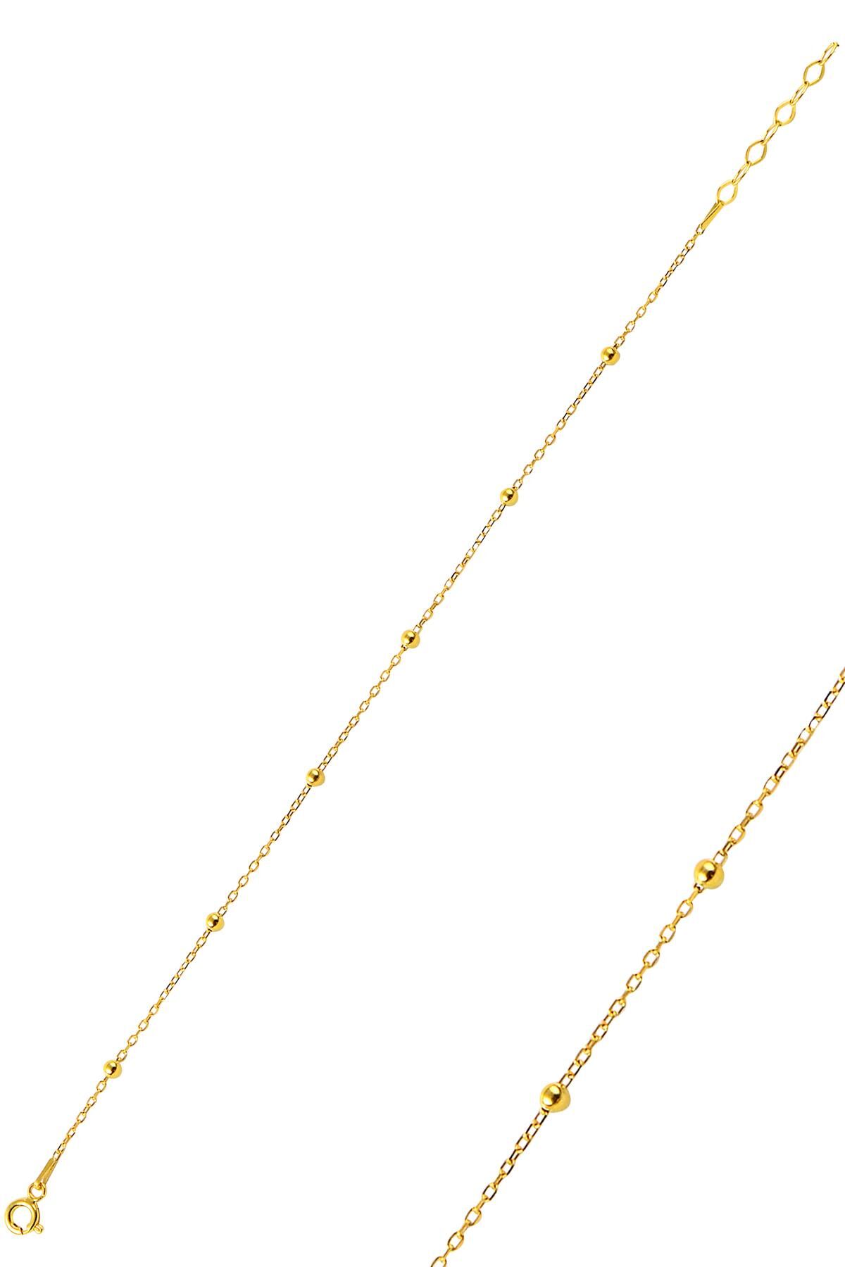 Gümüş Altın rengi top top bileklik SGTL9670GOLD
