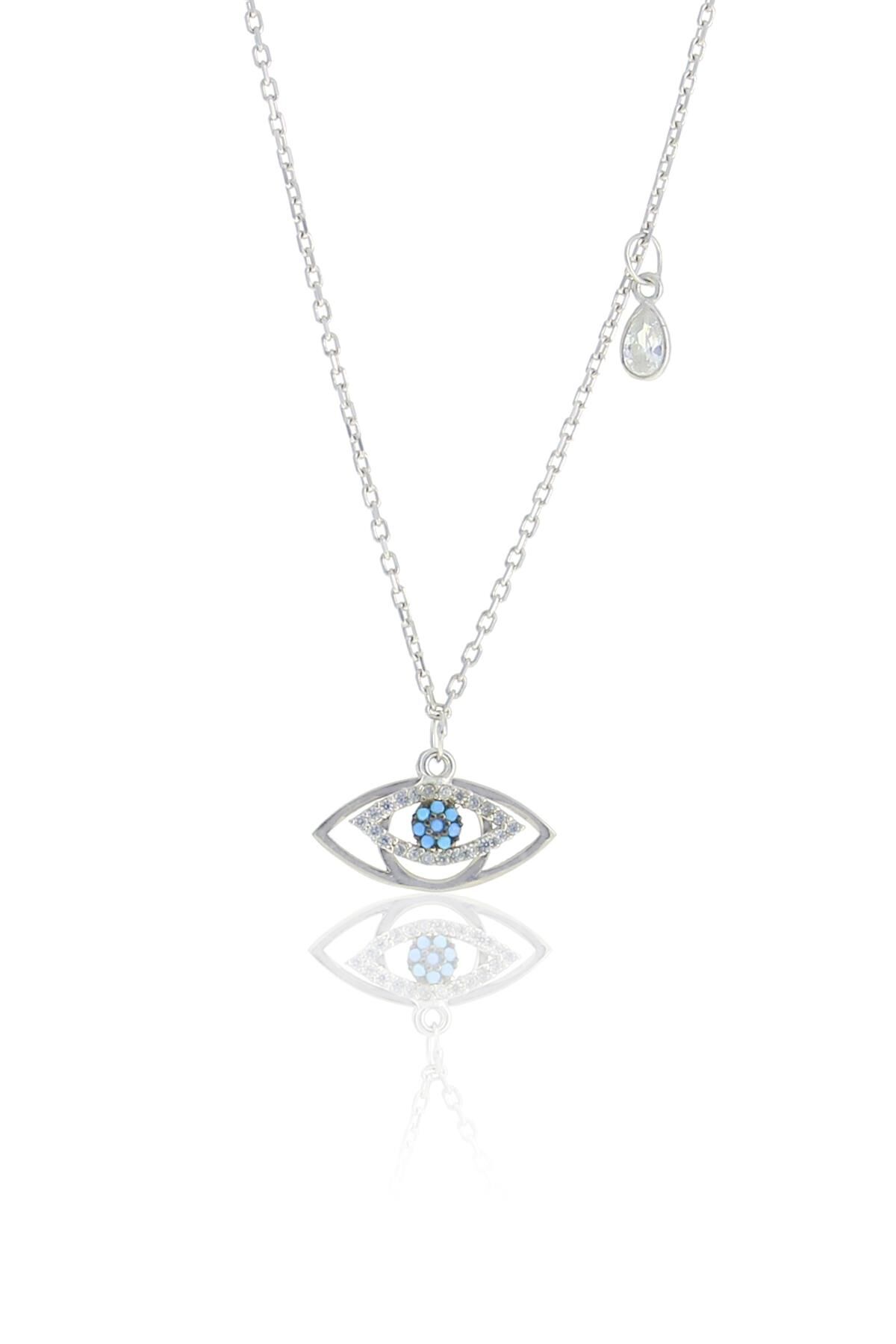 Gümüş rodaj  göz yaşı kolye SGTL10503RODAJ