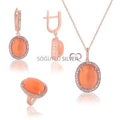 kedi gözü ve zirkon taşlı üçlü set SGTL3791