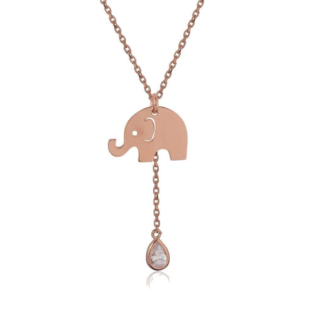 taşlı fil kolye SGTL4147