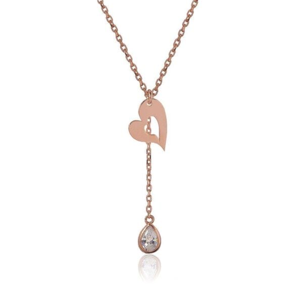 taşlı kalp kolye SGTL4150