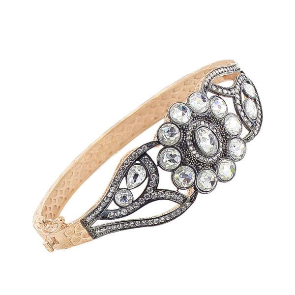 elmas montürlü çiçekli bilezik SGTL2775