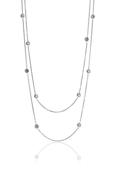 Gümüş rodyumlu  zirkon taşlı  kolye SGTL10506RODAJ