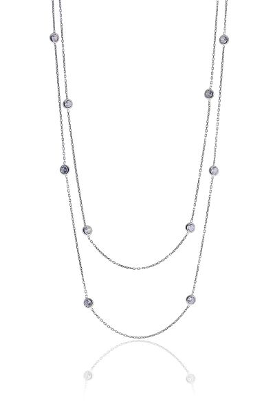 Gümüş rodyumlu  zirkon taşlı  kolye SGTL10506RODAJ