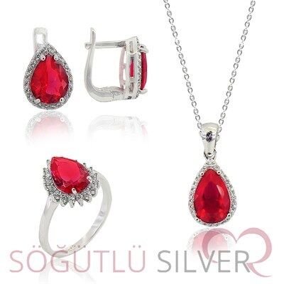 zirkon taşlı üçlü set SGTL3174